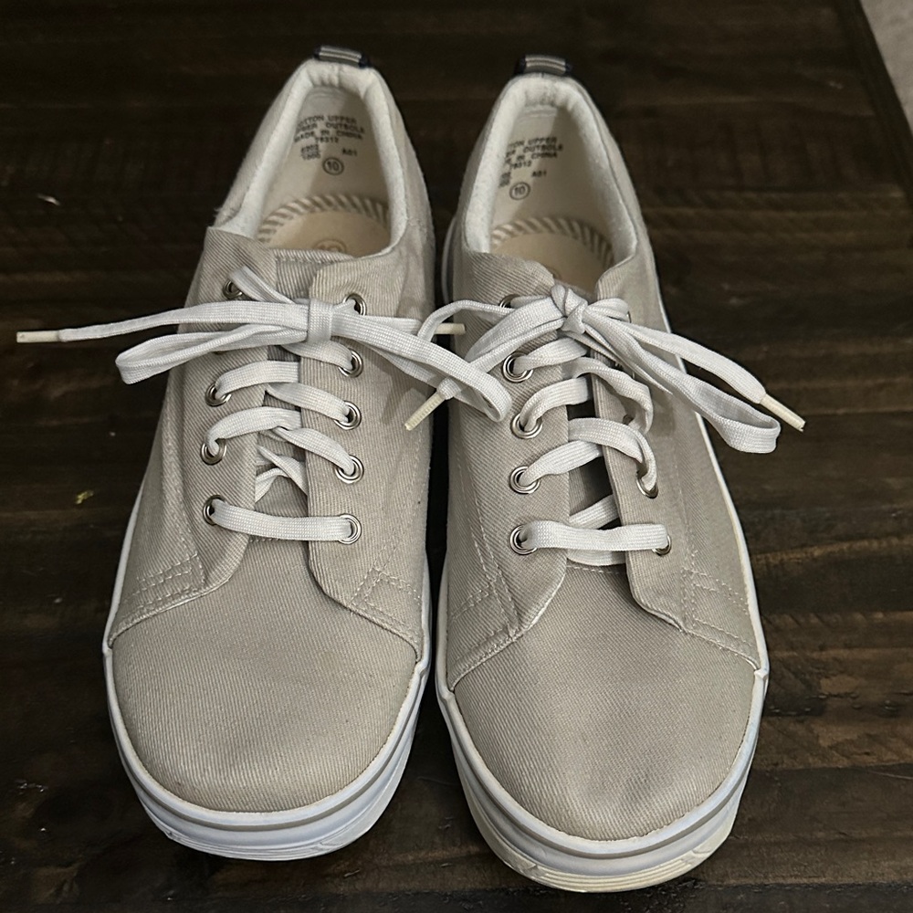 Stylish Taupe Canvas Sneakers for Women